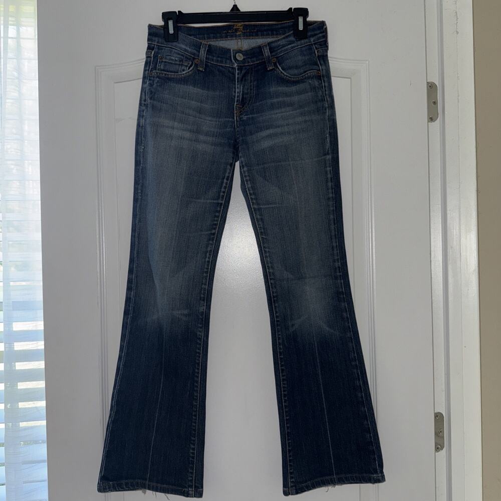 7 For All Mankind Jeans - Ladies 26 - Blue Denim Bootcut -Five Pocket Made USA